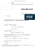 La Solution D'exercice 1 - Exercices Corrigés D'analyse II