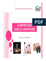 Metrologie Dans Le Laboratoire FSSM