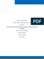 Desarrollo de La Psicología Educativa: Importancia y Modelos Teóricos Que La Sustentan