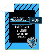 22-23 Pan Sloan Canyon Student Parent Handbook