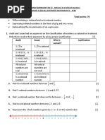 W5 - Rational and Irrational Numbers