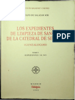 Los Expedientes de Limpieza de Sangre de La Catedral de Sevilla