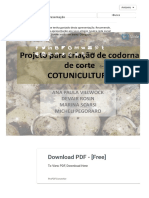 Projeto para Criação de Codorna de Corte COTUNICULTURA - PPT Video Online Carregar