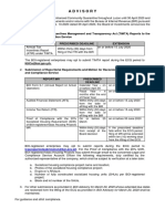 Advisory New Deadline For Filing of Reportorial Requirements