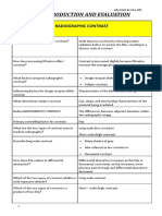 Image Production and Evaluation: Radiographic Contrast