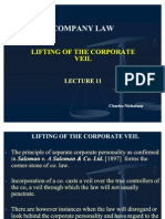 Lecture 11 Lifting of The Corporate Veil