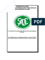 Concurso de Redacções para Escolas Secundárias Da Sadc