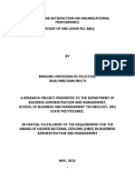 IMPACT OF JOB SATISFACTION ON ORGANIZATIONAL PERFORMANCE Preliminary Pages