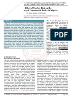 The Effect of Market Risk On The Performance of Commercial Banks in Nigeria