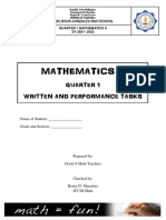 Quarter 1 Assessments in Math