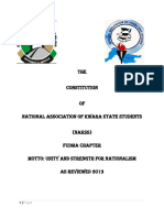 THE Constitution OF National Association of Kwara State Students (Nakss) Fudma Chapter Motto: Unity and Strength For Nationalism As Reviewed 2019