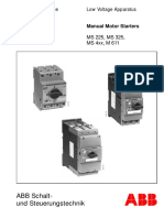 ABB Schaltund Steuerungstechnik ABB Schalt - Und Steuerungstechnik 1. Technical Catalogue. Low Voltage Apparatus. Manual Motor Starters