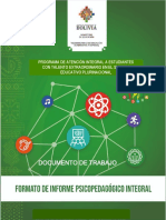 Informe Psicopedagógico Integral 2021