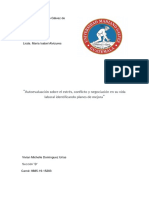 Autoevaluación Sobre El Estrés, Conflicto y Negociación en Su Vida Laboral Identificando Planes de Mejora