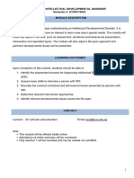 PL4243 Intellectual Developmental Disability Outline