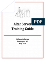 ST Joseph Farmington Altar Server Training Guide