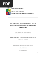 Análisis Legal y Constitucional de Las Presunciones y Ficciones en El Derecho Tributario