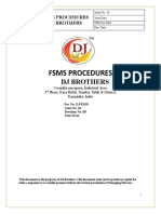 DJ Brothers FSMS Procedures