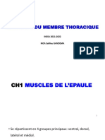 1 MYOLOGIE Du Membre Thoracique 2022