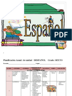 PLANIFICACIÓN ANUAL DE Sexto Grado