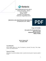 TRABALHO AV2 - Proposta de Questões de Psicodiagnóstico AV2 2019-2 1 Com Caps 3 e 4 Alessandra