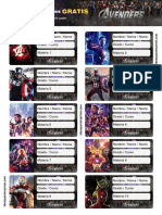 Etiquetas Escolares Avengers Vengadores Editables Gratis