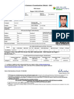 Joint Entrance Examination (Main) - 2022: NTA Score Paper-1 (B.E./B.Tech.)