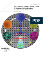 Hopper-Like Single Crystals of Sodium Chloride Grown at The Interface of Metastable Water Droplets