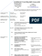 Muhammad Taufiq Salleh (Resume)