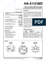 Dual, Low Noise, High Performance Uncompensated Operational Amplifier