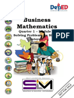 Business Mathematics: Quarter 1 - Module 9: Solving Problems On Simple Interest