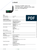 Product Data Sheet: Easergy HU250: Head Unit Communication Gateway With Cyber Security Management