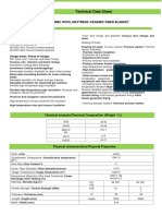 Technical Data Sheet: Ceramic Wool Mattress /ceramic Fiber Blanket