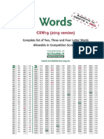 Words: CSW19 (2019 Version)