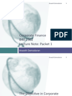 Corporate Finance B40.2302 Lecture Note: Packet 1: Aswath Damodaran