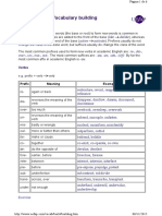 Vocabulary Building: Affixes and Roots