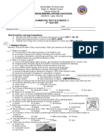 Summative Test in Science - Grade 9 - Q3