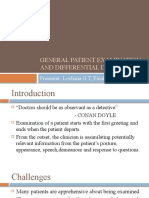 General Patient Examination and Differential Diagnosis