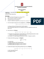 Numerical Methods ME212: Papua New Guinea University of Technology (Pnguot) Mechanical Engineering