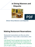 Etiquettes On Fine Dining