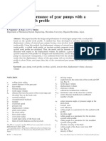 Design and Performance of Gear Pumps With A Non-Involute Tooth Profile