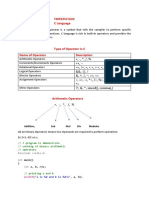 Tripathi Doc C Language Operator in C