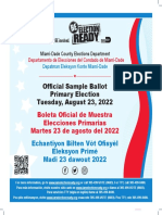 Miami Dade Official Sample Ballot Primary Election 