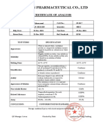 Wahsun Pharmaceutical Co., LTD: Certificate of Analysis