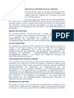 Nias Aplicadas en La Auditoría de Caja y Bancos