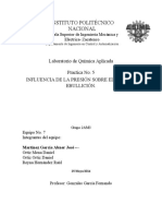 Practica 5 Influencia de La Presion Sobre El Punto de Ebullicion