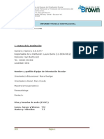 Modelo Informe Técnico de Equipos de Orientación Escolar A Servicio Local PPD NNA