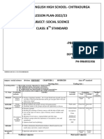 Vidya Vikas English High School-Chitradurga LESSON PLAN-2022/23 Subject: Social Science Class: 8 Standard