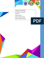 Republic of The Philippines Department of Education Region Xii Alabel 4 District Dalid Elemantary School Alabel, Sarangani Province