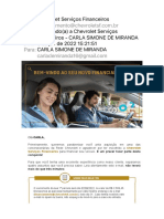 Bem Vindo (A) A Chevrolet Serviços Financeiros - CARLA SIMONE de MIRANDA